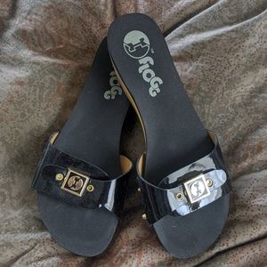 Flogg Melanie Slide Black Patent